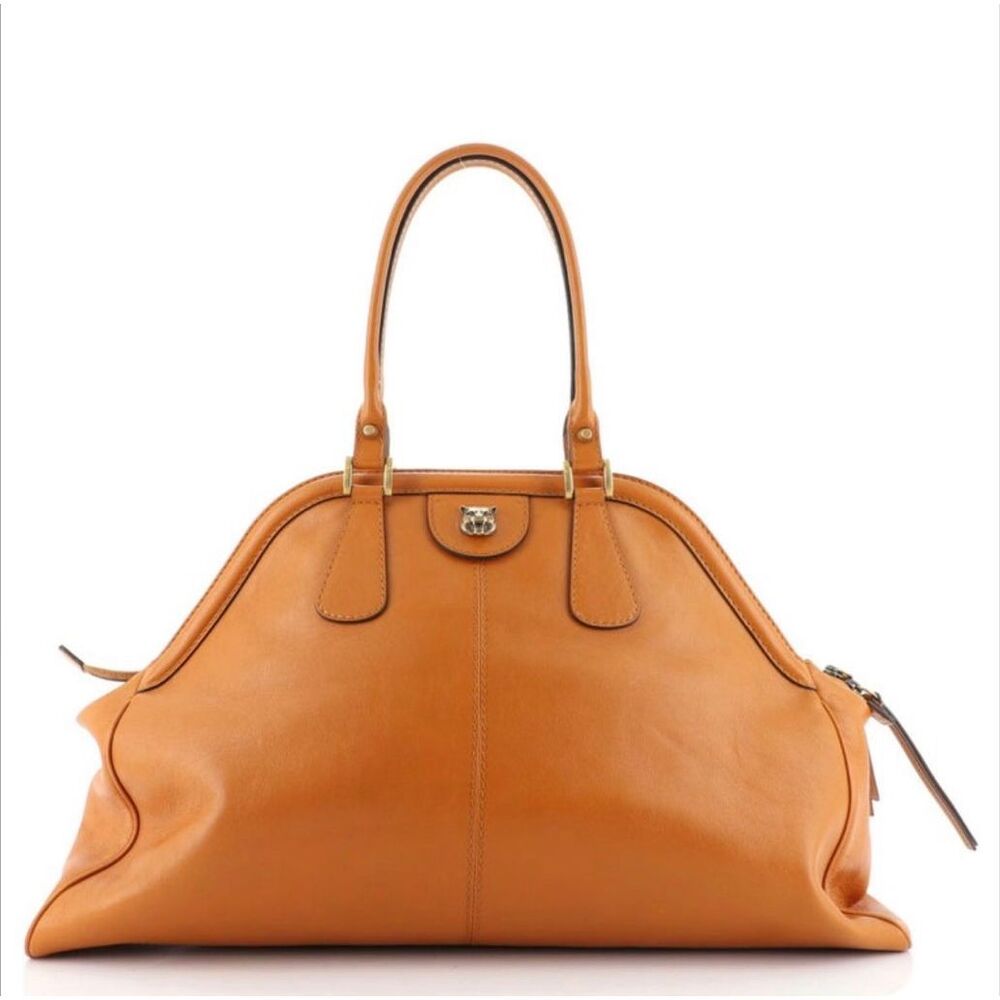 Gucci ReBelle Orange Leather Satchel Bag - Picture 2 of 14